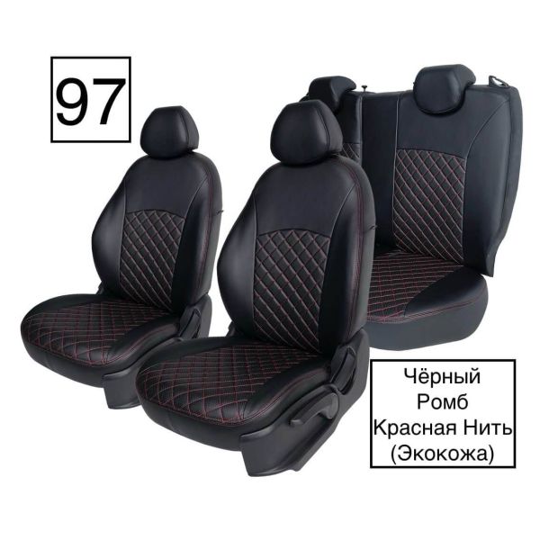 Чехлы Экокожа Ромб на Mitsubishi ASX Чехлы Экокожа Ромб на Mitsubishi ASX